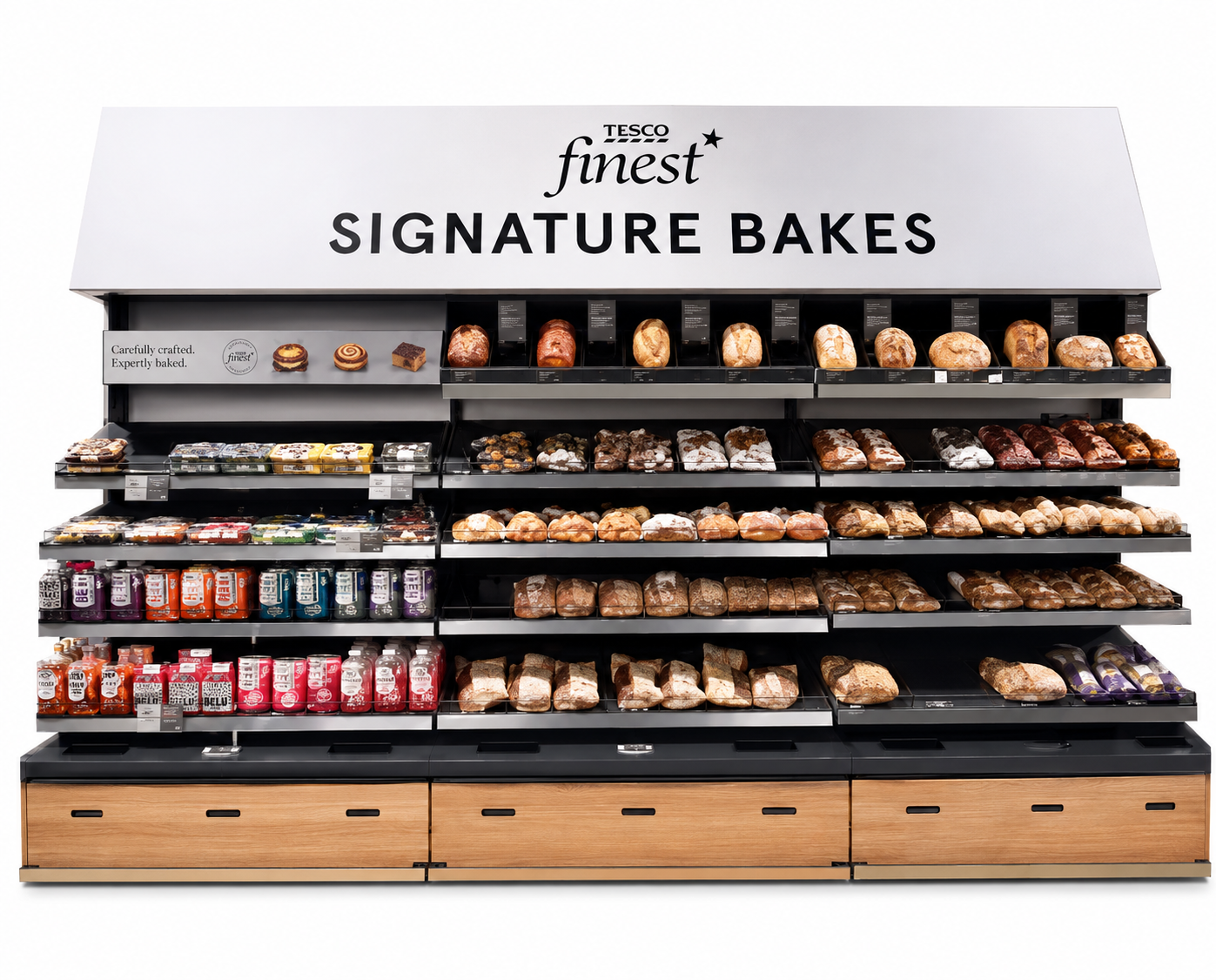 Tesco Finest Signature Bakes in-store bakery presentation